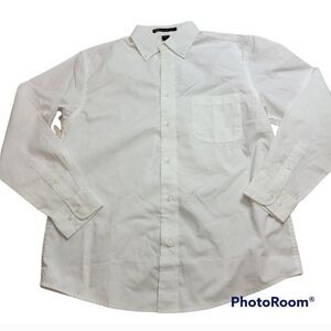 Harrington white buttondown shirt S